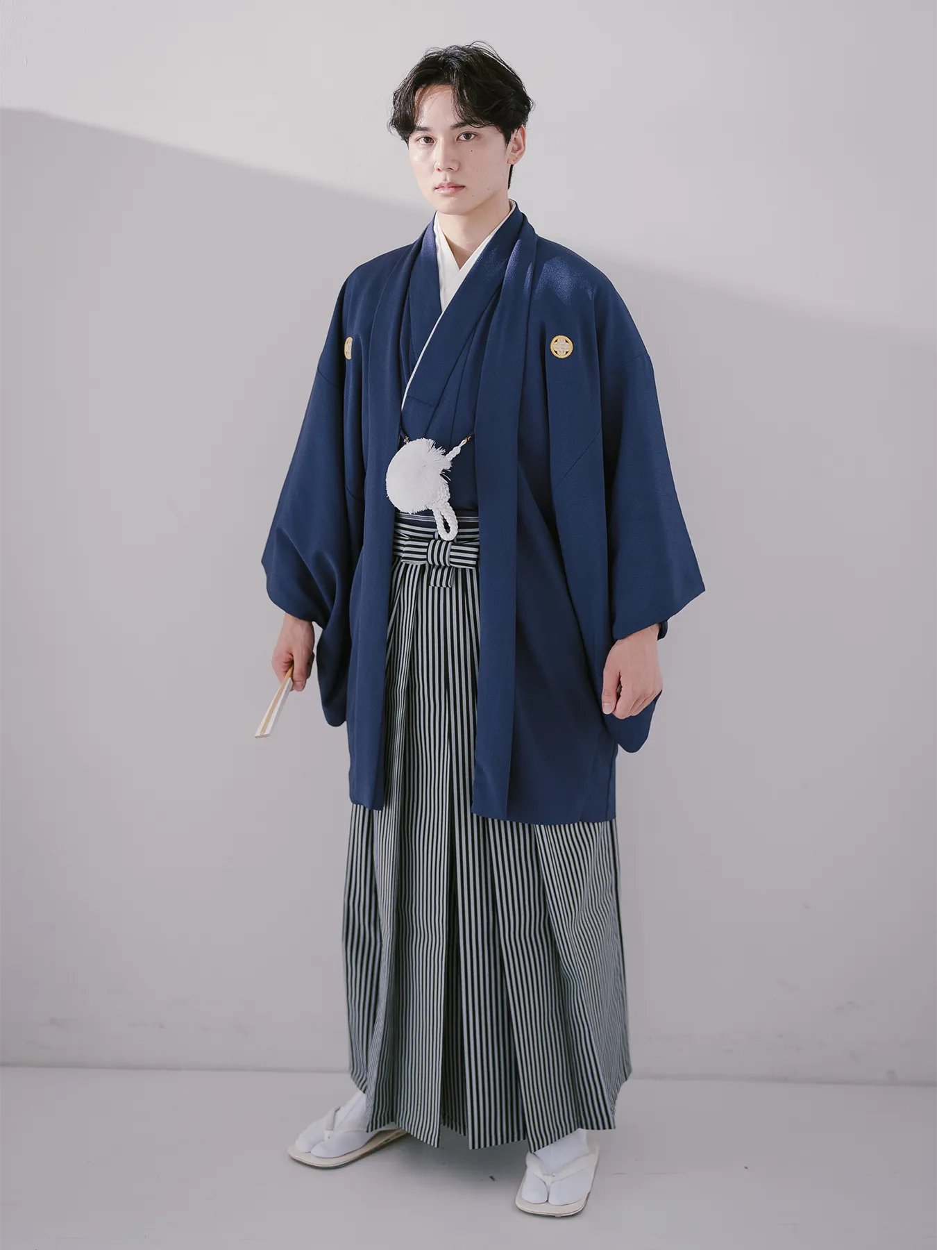 ネイビー紋服
