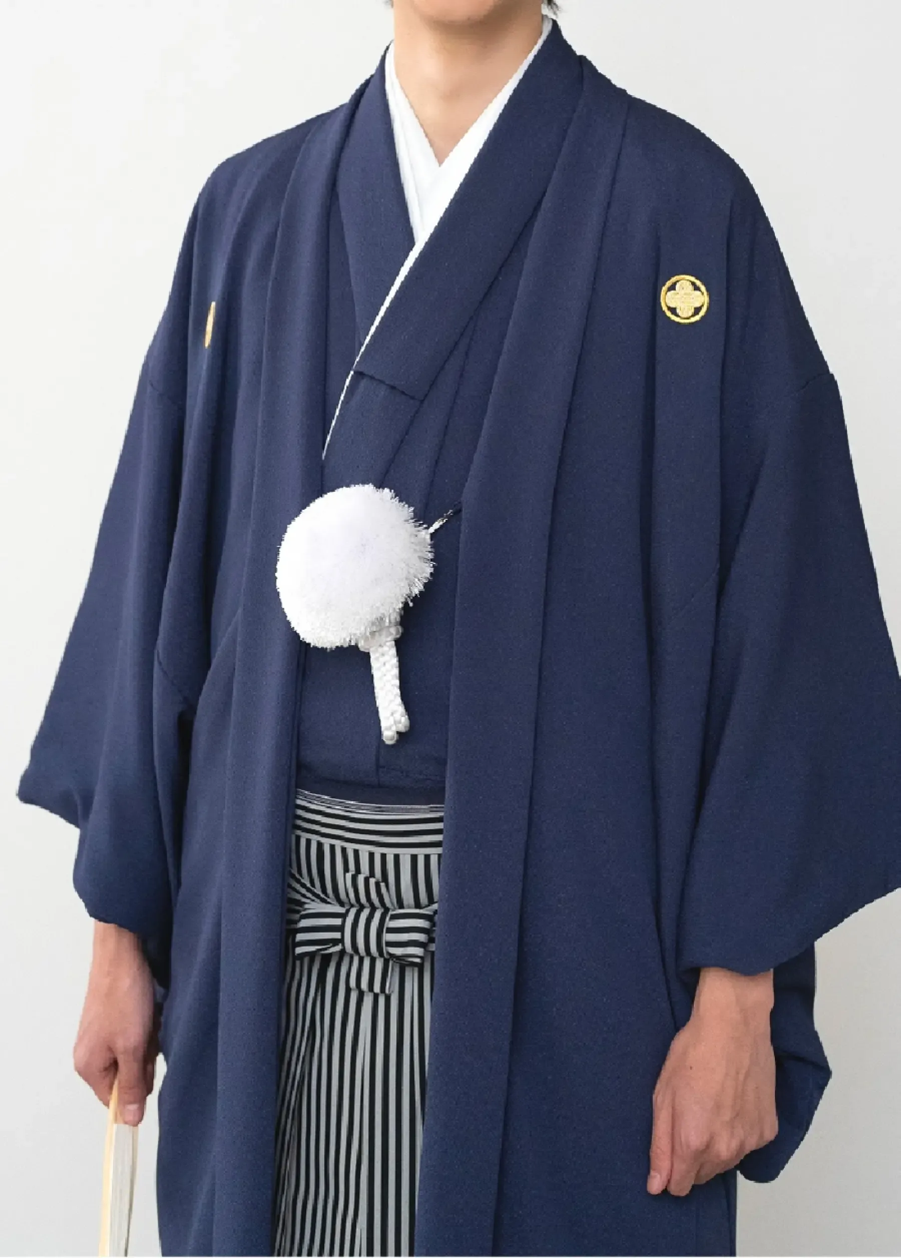 ネイビー紋服
