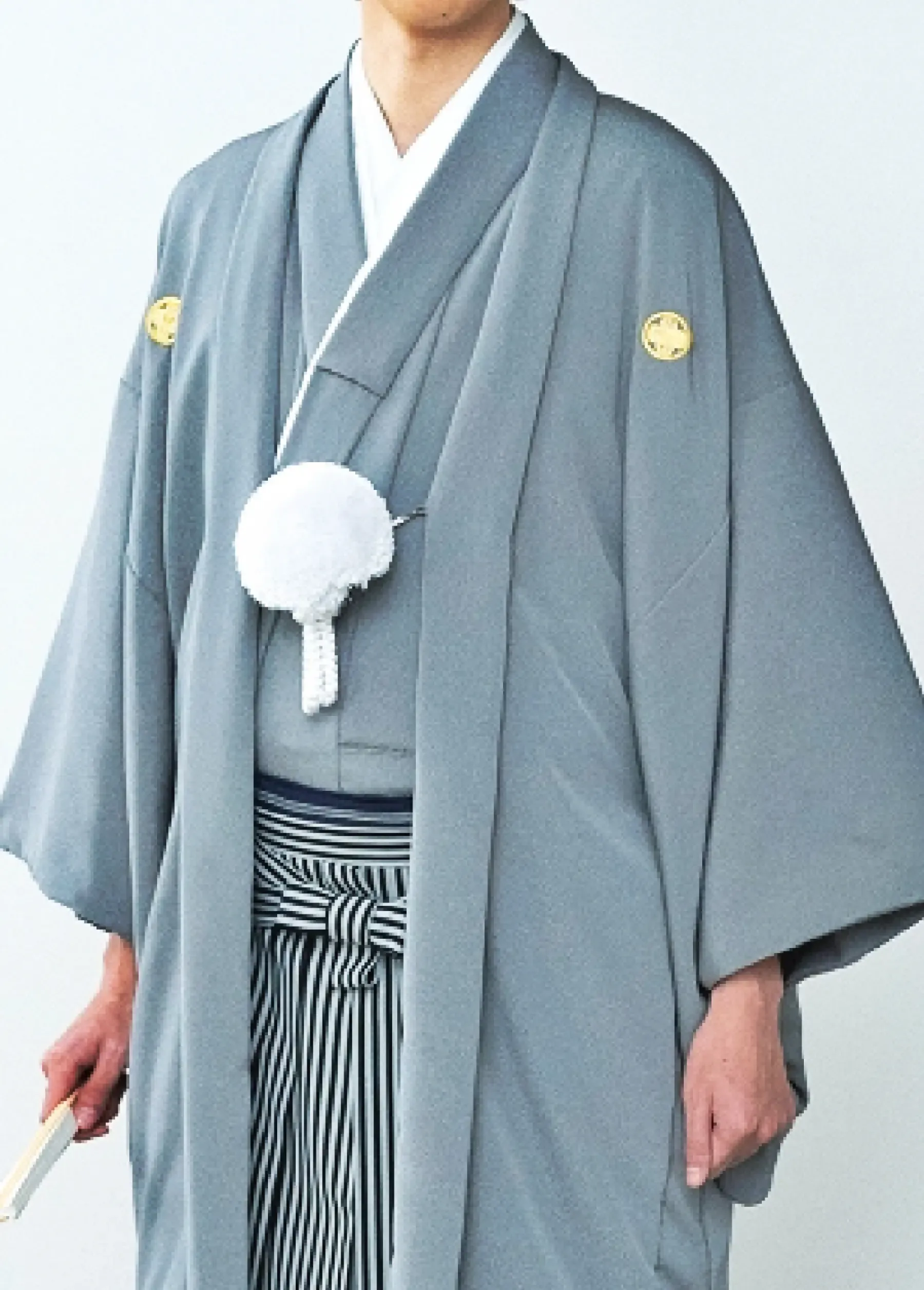 グレー紋服