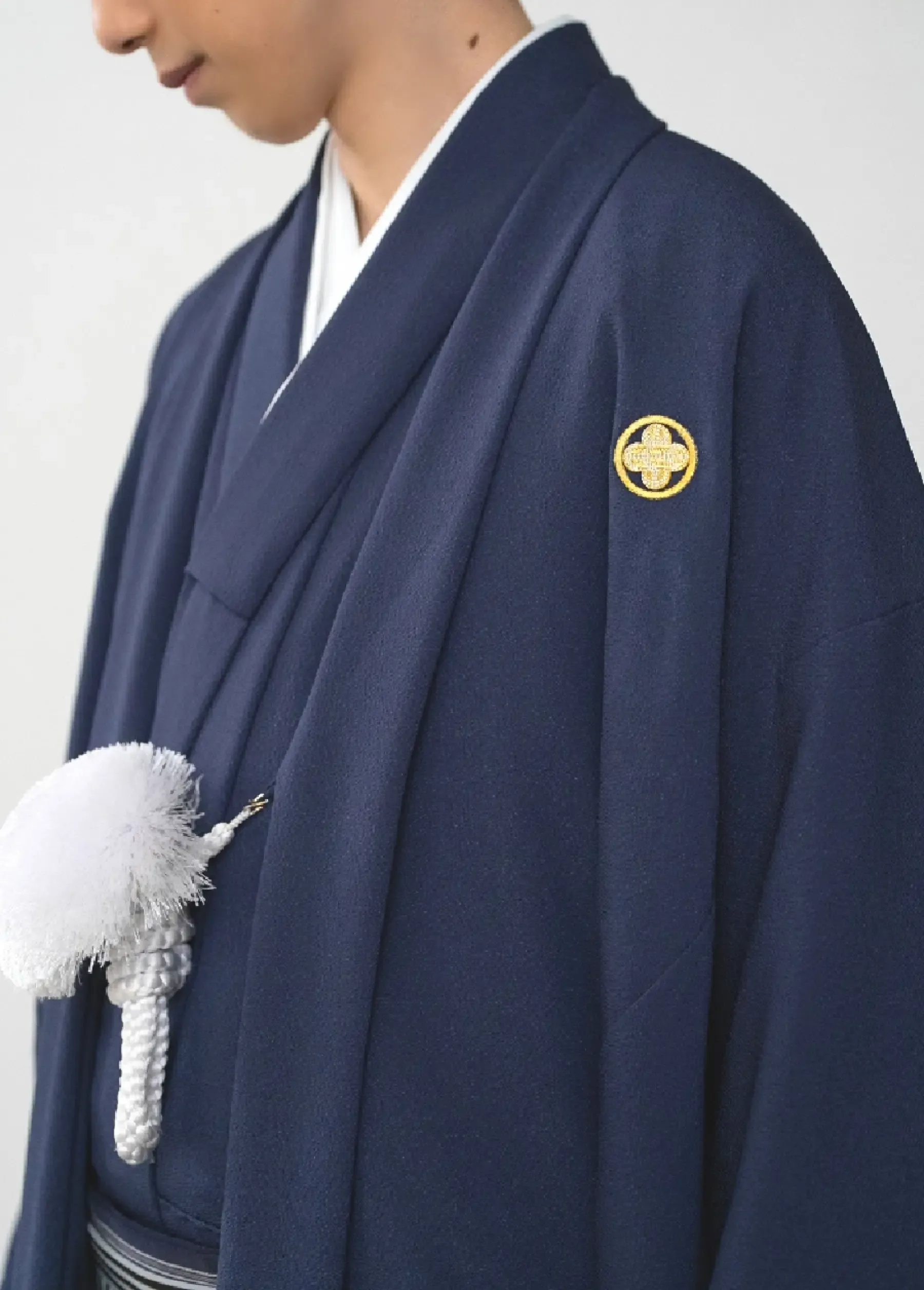ネイビー紋服